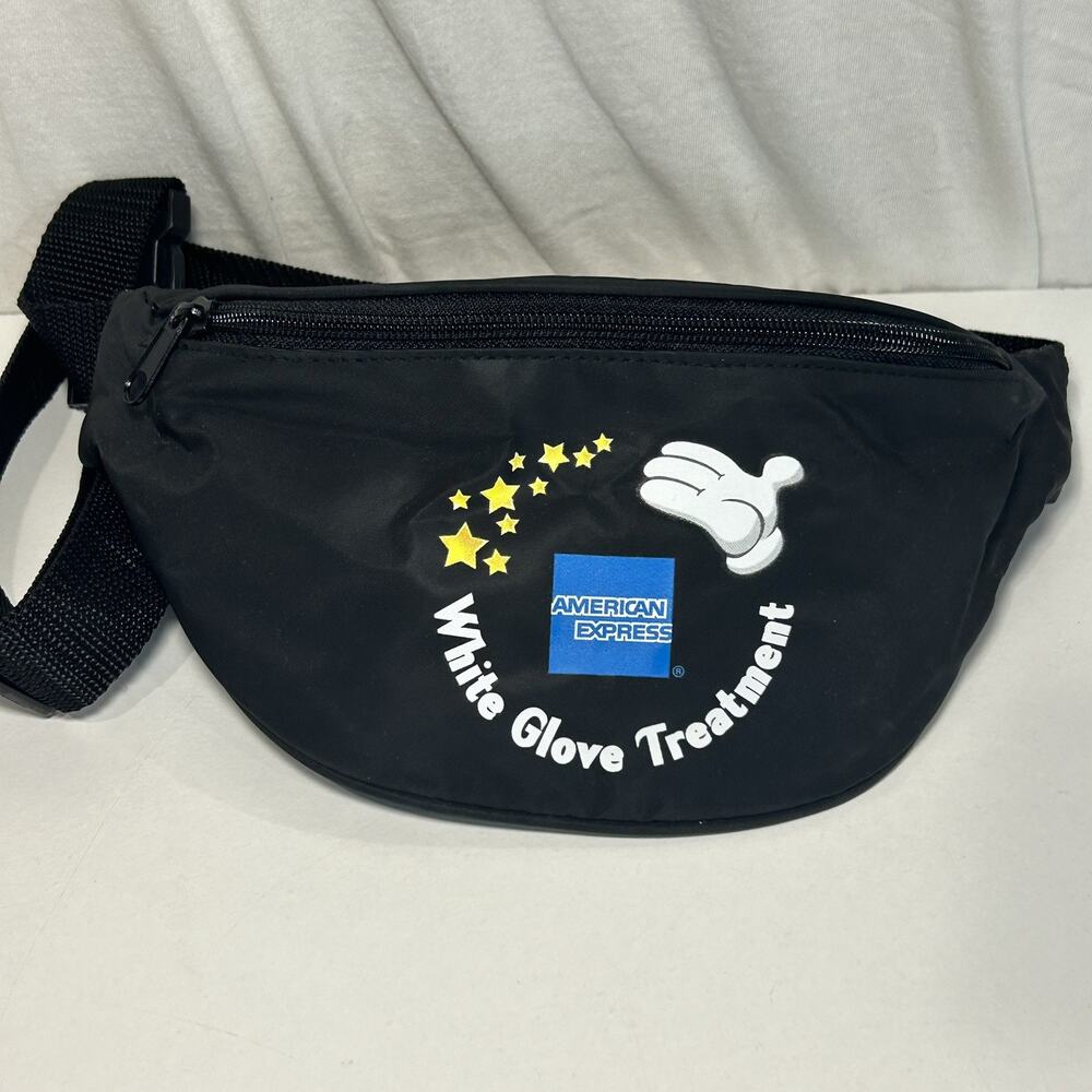 Walt Disney World 2000 White Glove Treatment American Express Fanny Pack‎ Black